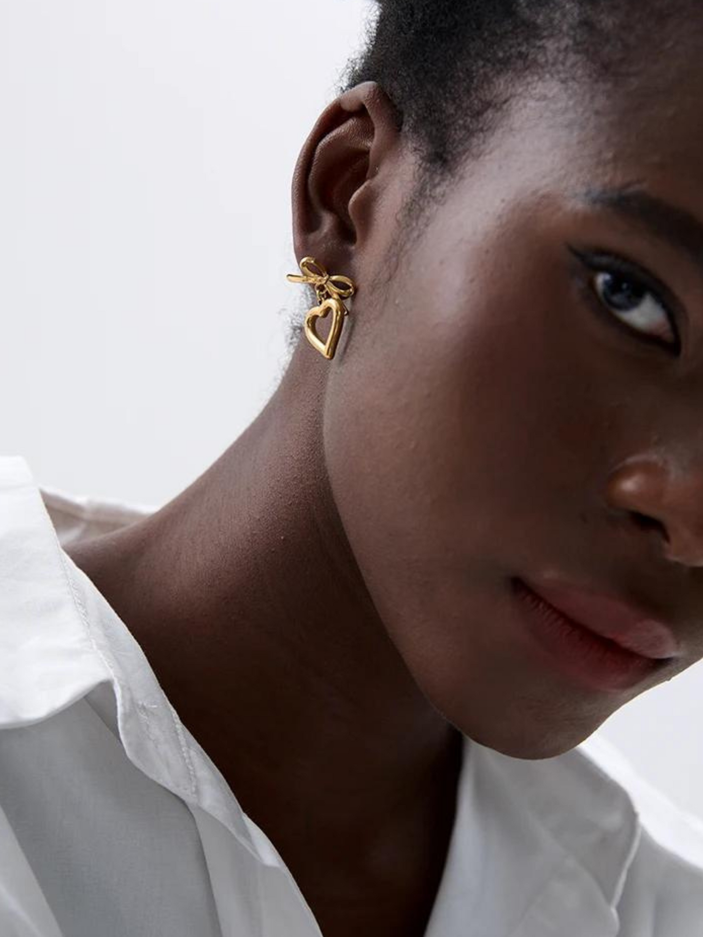 Ribbon Heart Earrings