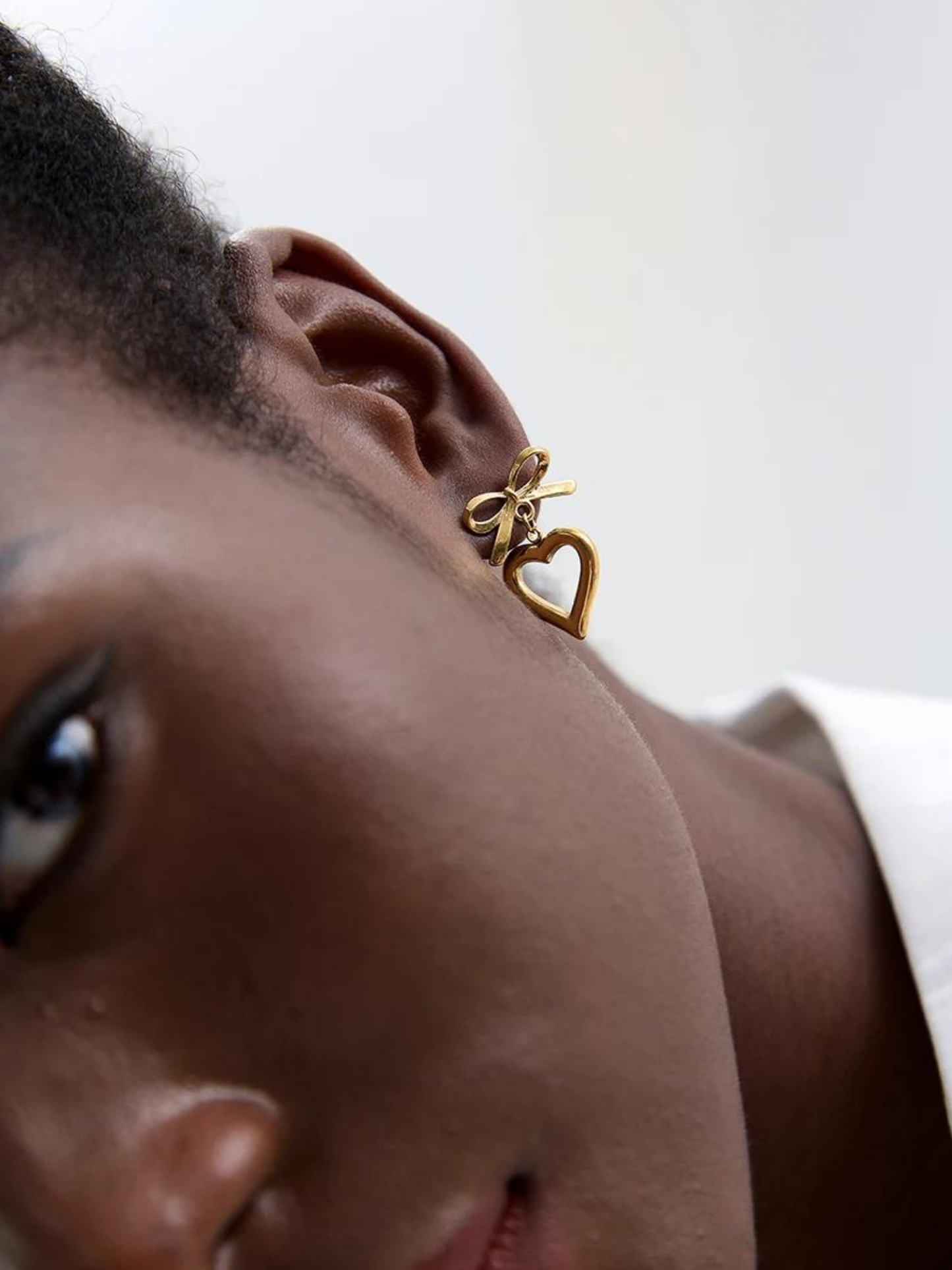 Ribbon Heart Earrings
