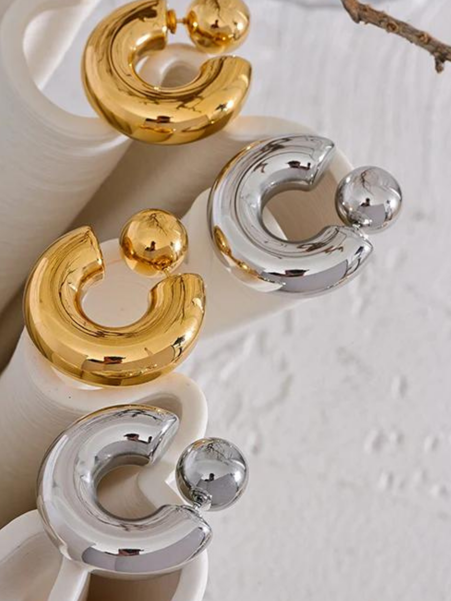Chunky Tube Earrings