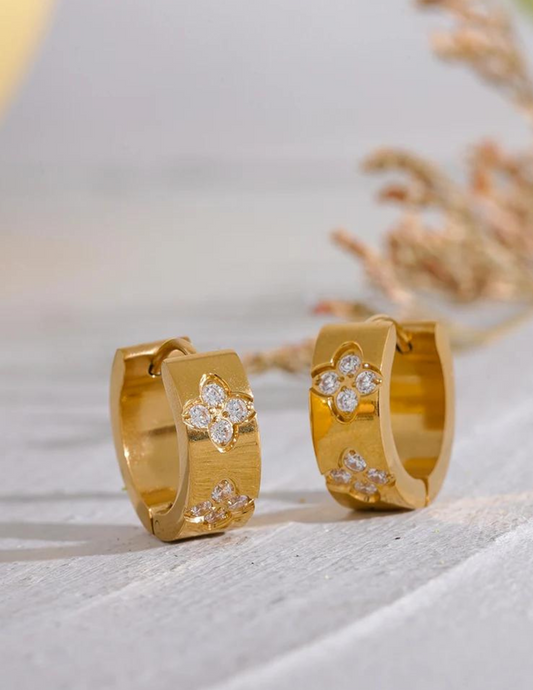 Dahlia Hoop Earrings
