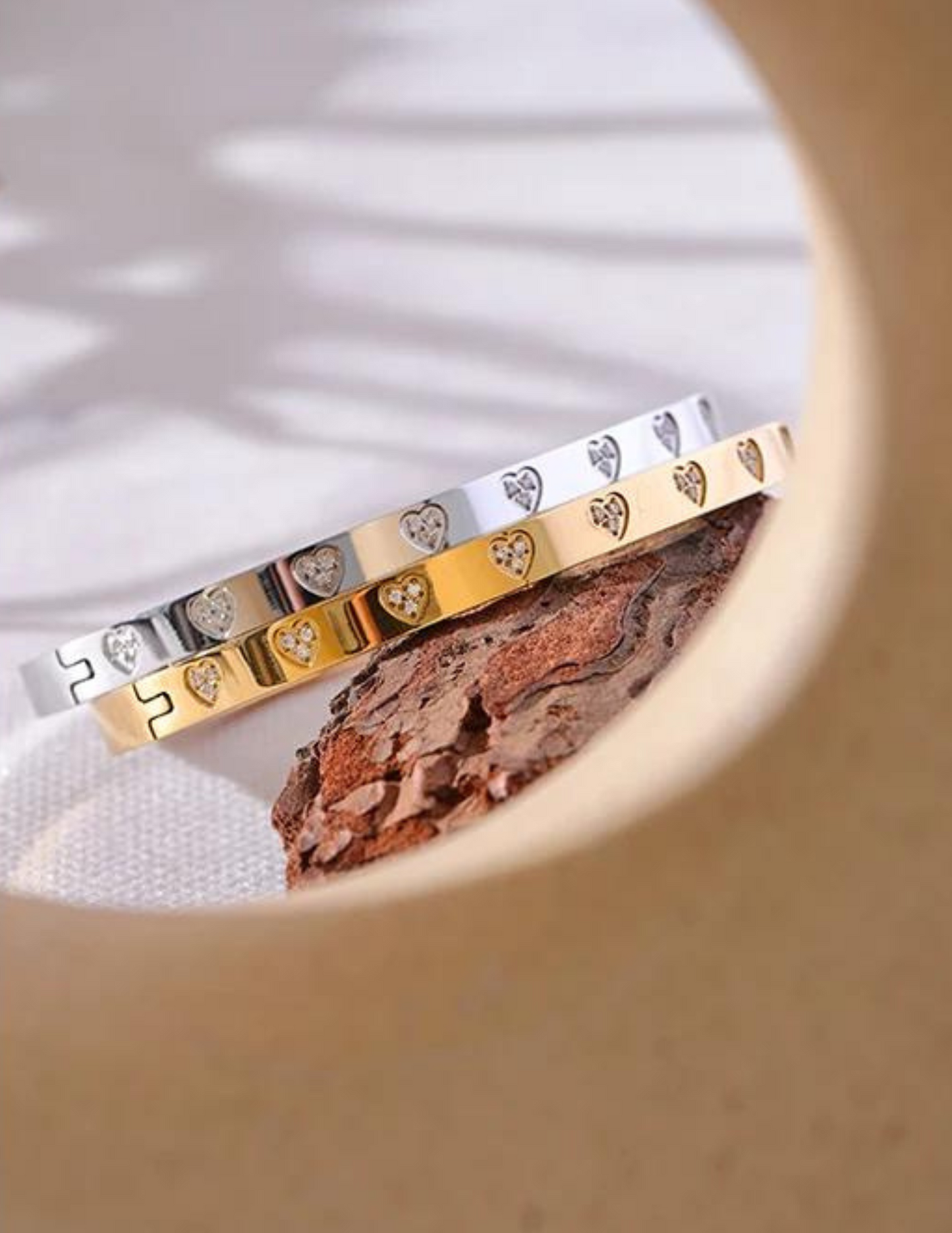 Diamond Heart Bangle