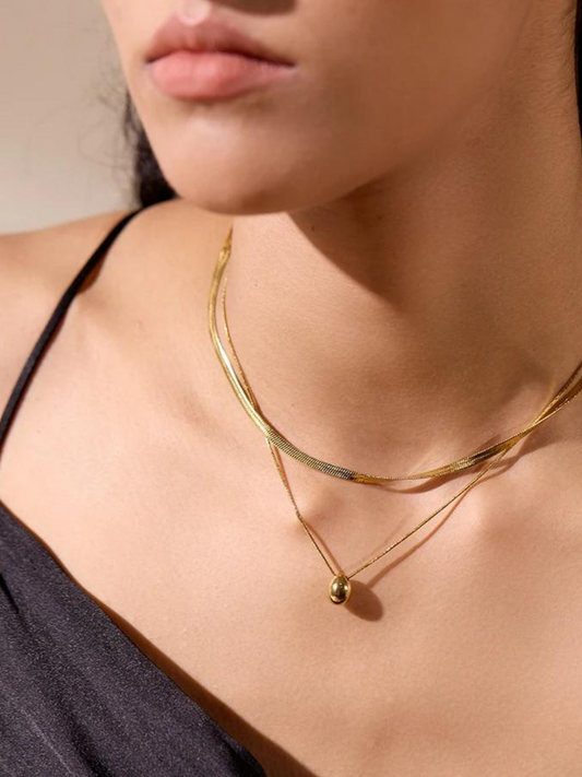 Layered Gold Chain Necklace