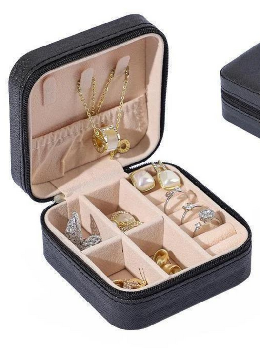 Black Mini Portable Jewelry Box