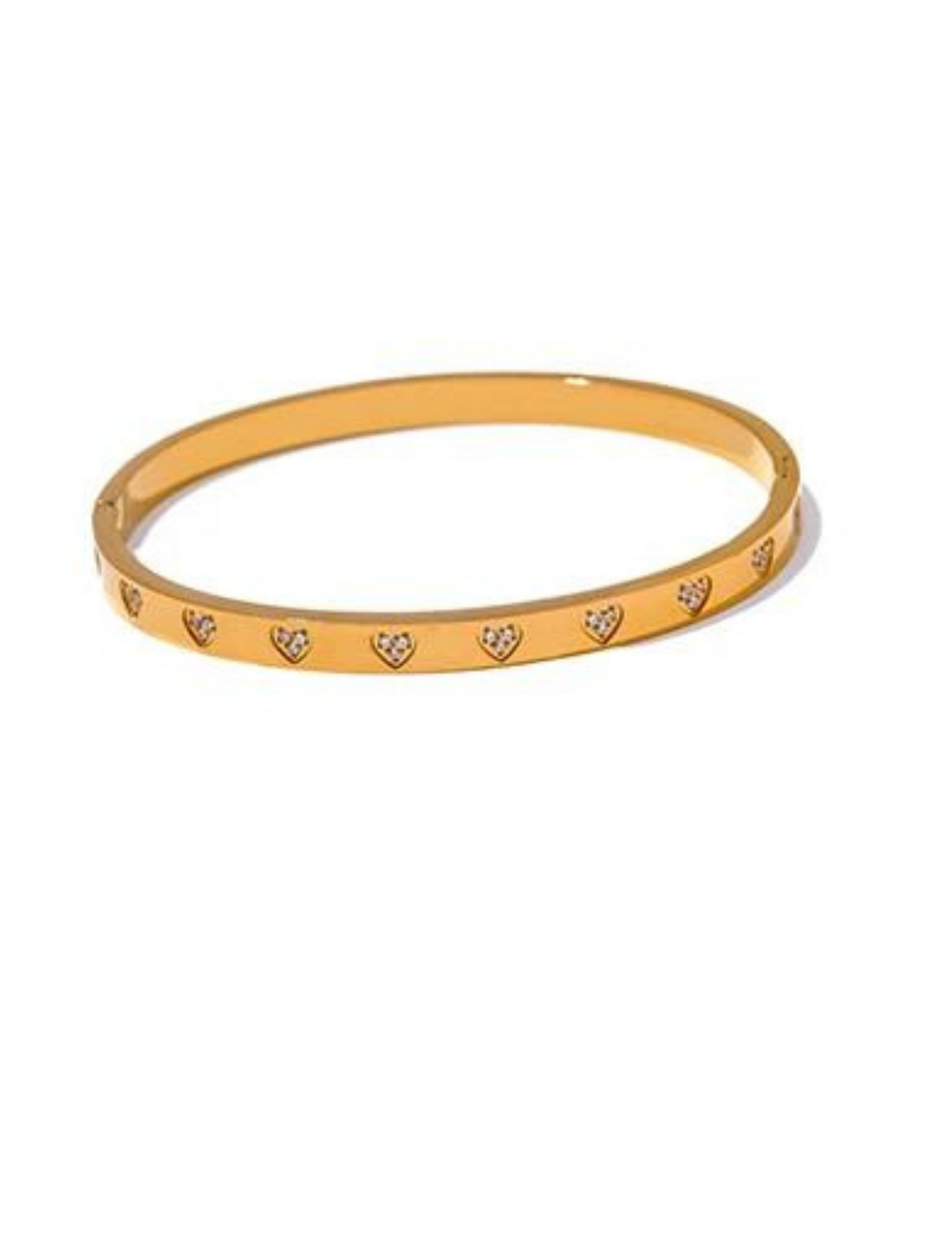 Diamond Heart Bangle